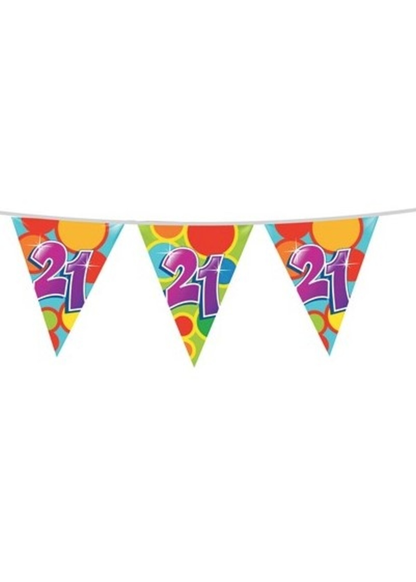 Party Planet Vlaggenlijn ’21’ jaar (10m)