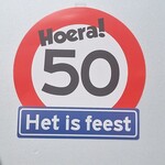 Party Planet Huldeschild 50 jaar