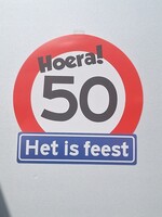 Party Planet Huldeschild 50 jaar