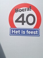 Party Planet Huldeschild 40 jaar