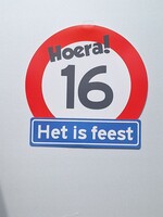 Party Planet Huldeschild 16 jaar