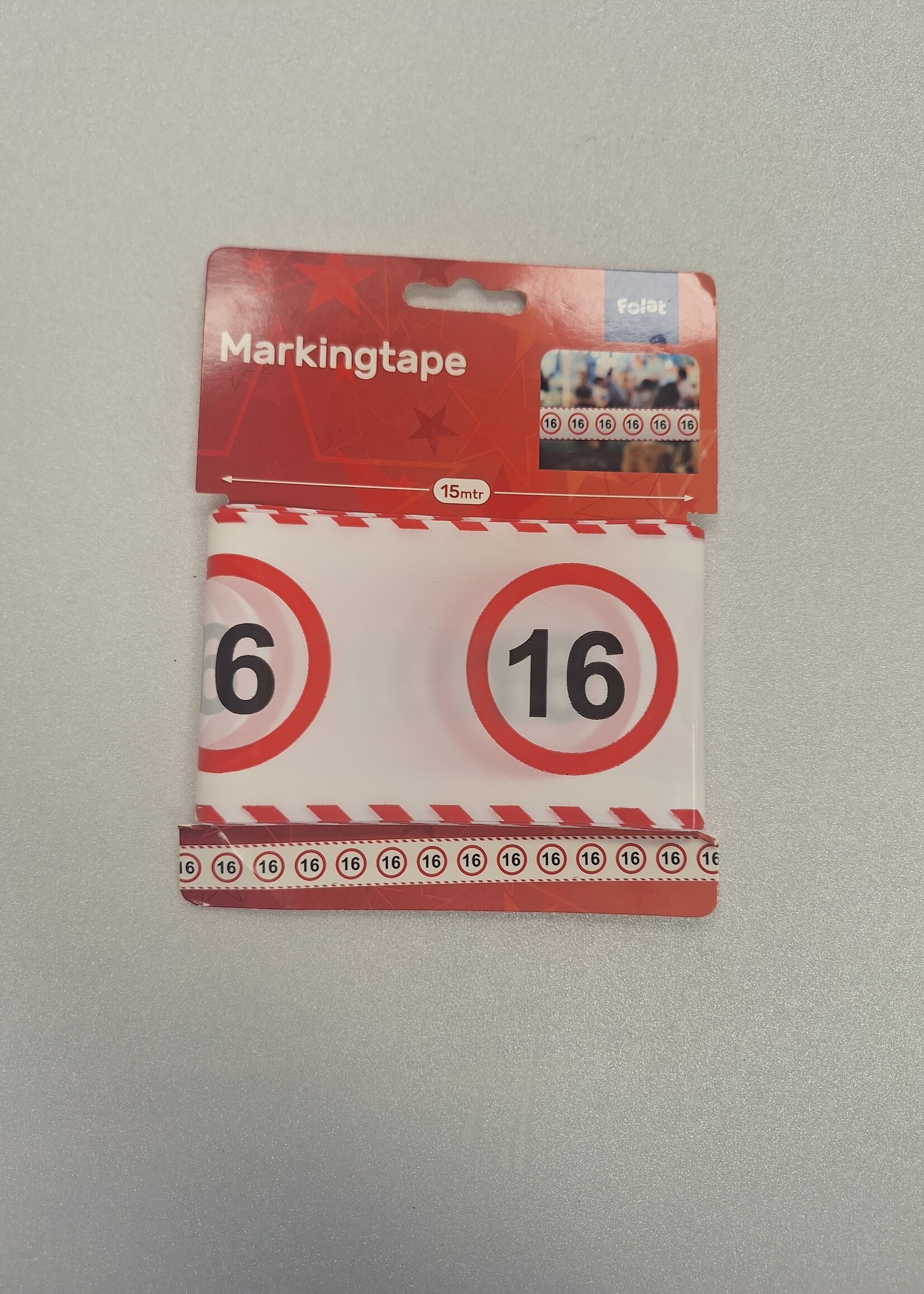 Afzetlint rood wit 16 jaar