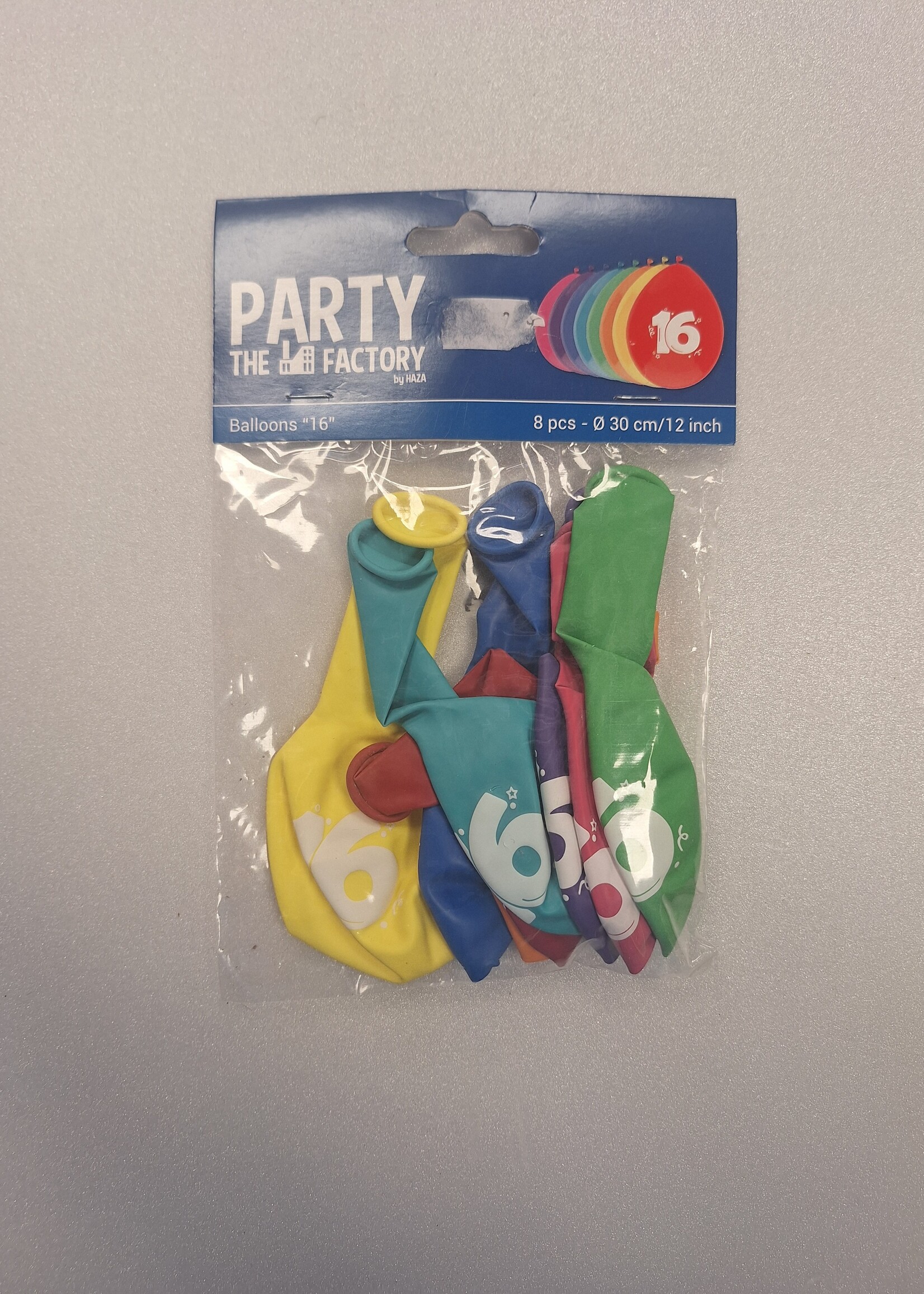 Ballonnen 16 jaar multicolor