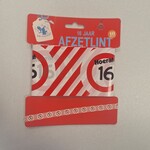 Party Planet Afzetlint 16 jaar rood wit gestreept