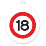Party Planet Ballonnen 18 jaar rood/wit