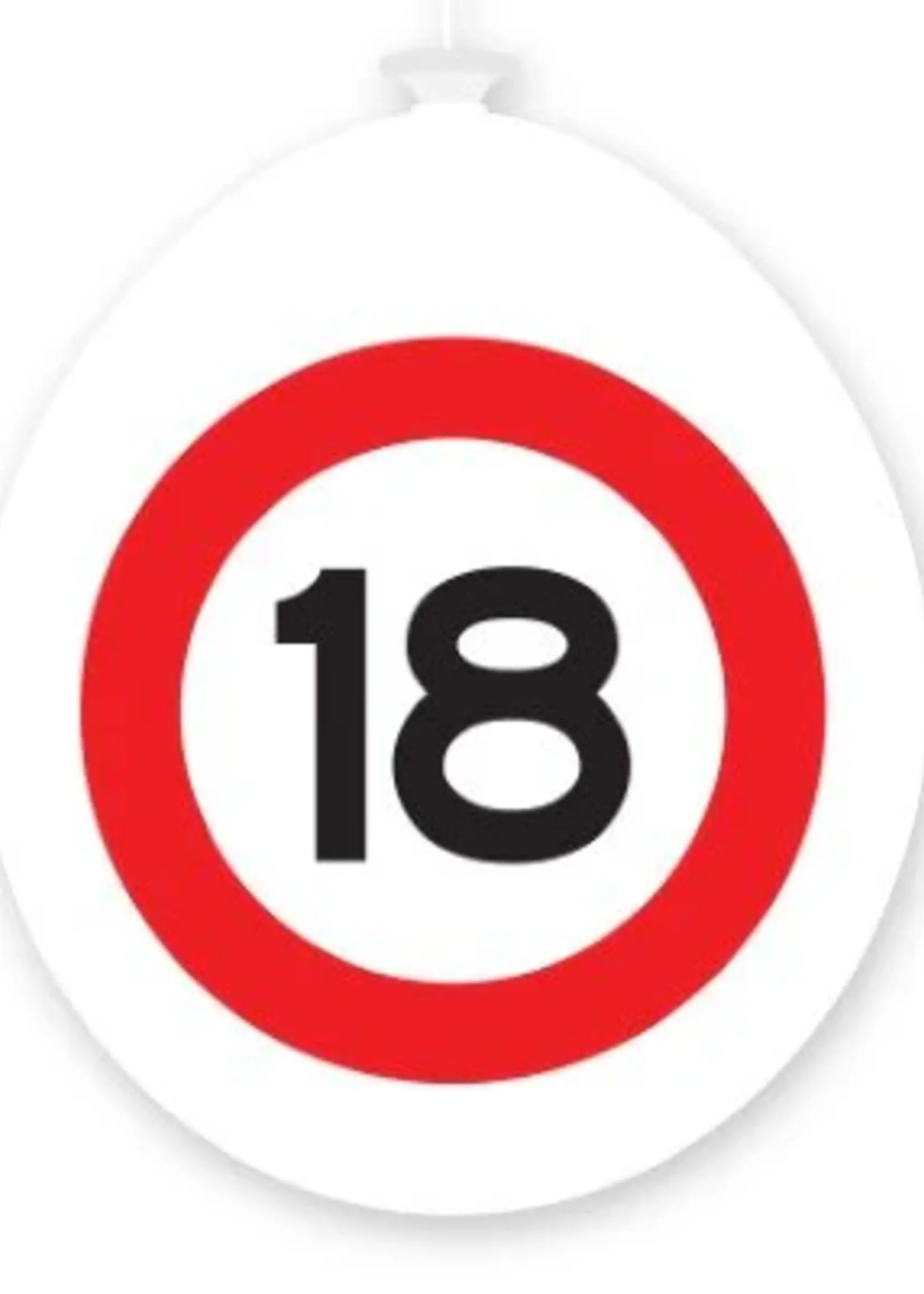Ballonnen 18 jaar rood/wit 10 stuks