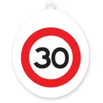 Party Planet Ballonnen 30 jaar rood/wit