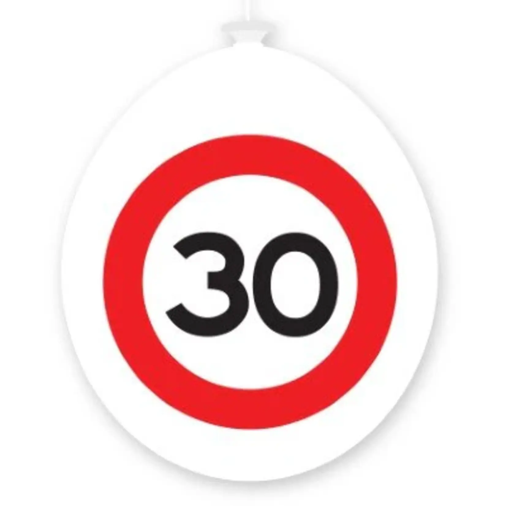 Party Planet Ballonnen 30 jaar rood/wit 10 stuks