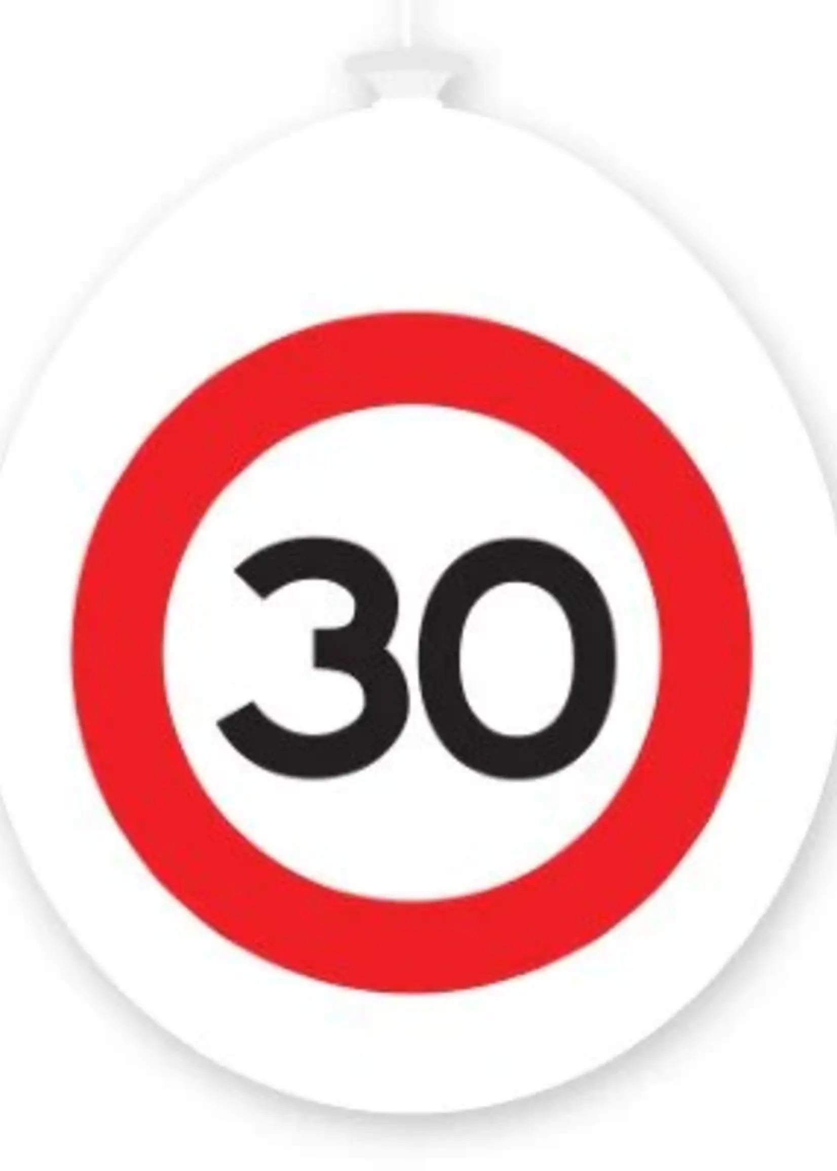 Party Planet Ballonnen 30 jaar rood/wit 10 stuks