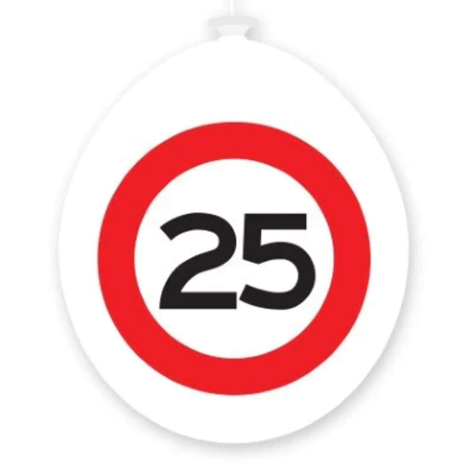 Party Planet Ballonnen 25 jaar rood/wit 10 stuks