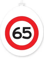 Party Planet Ballonnen 65 jaar rood/wit