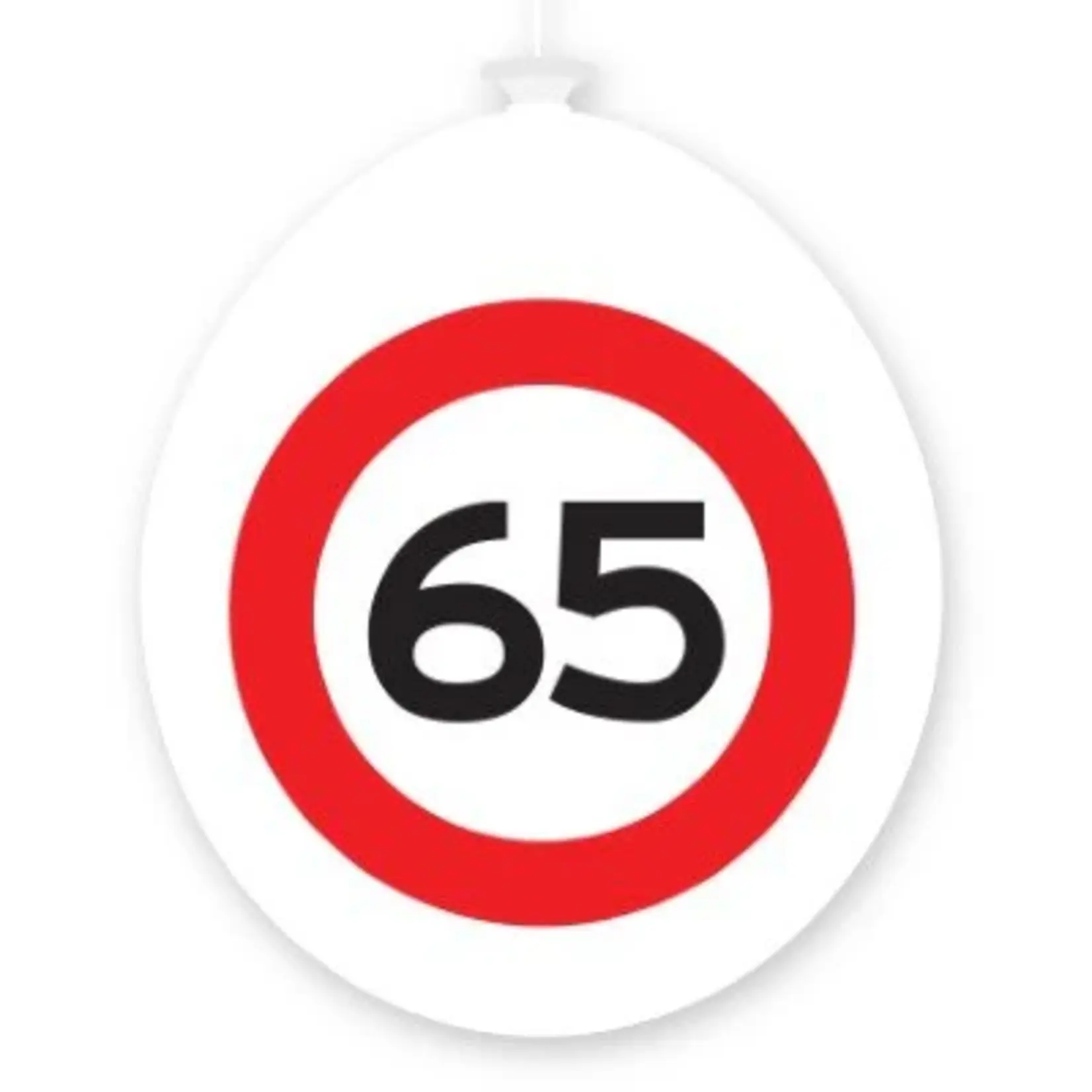 Party Planet Ballonnen 65 jaar rood/wit 10 stuks