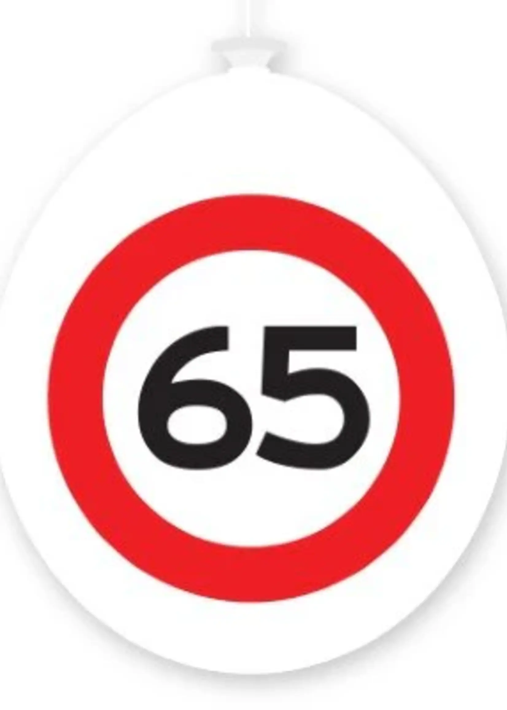 Party Planet Ballonnen 65 jaar rood/wit 10 stuks