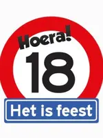 Party Planet Huldeschild 18 jaar