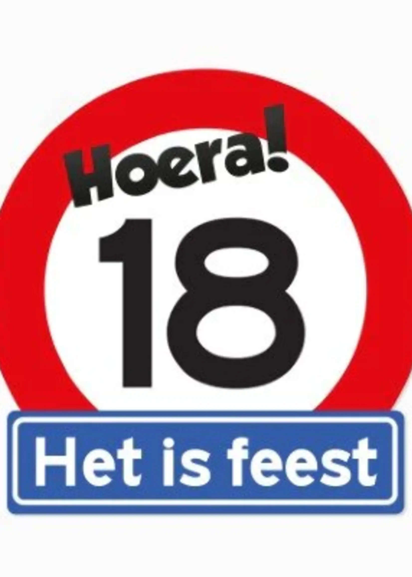 Party Planet Huldeschild 18 jaar