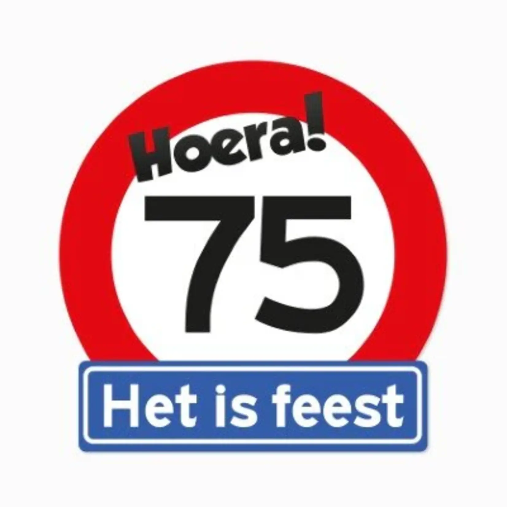 Party Planet Huldeschild 75 jaar