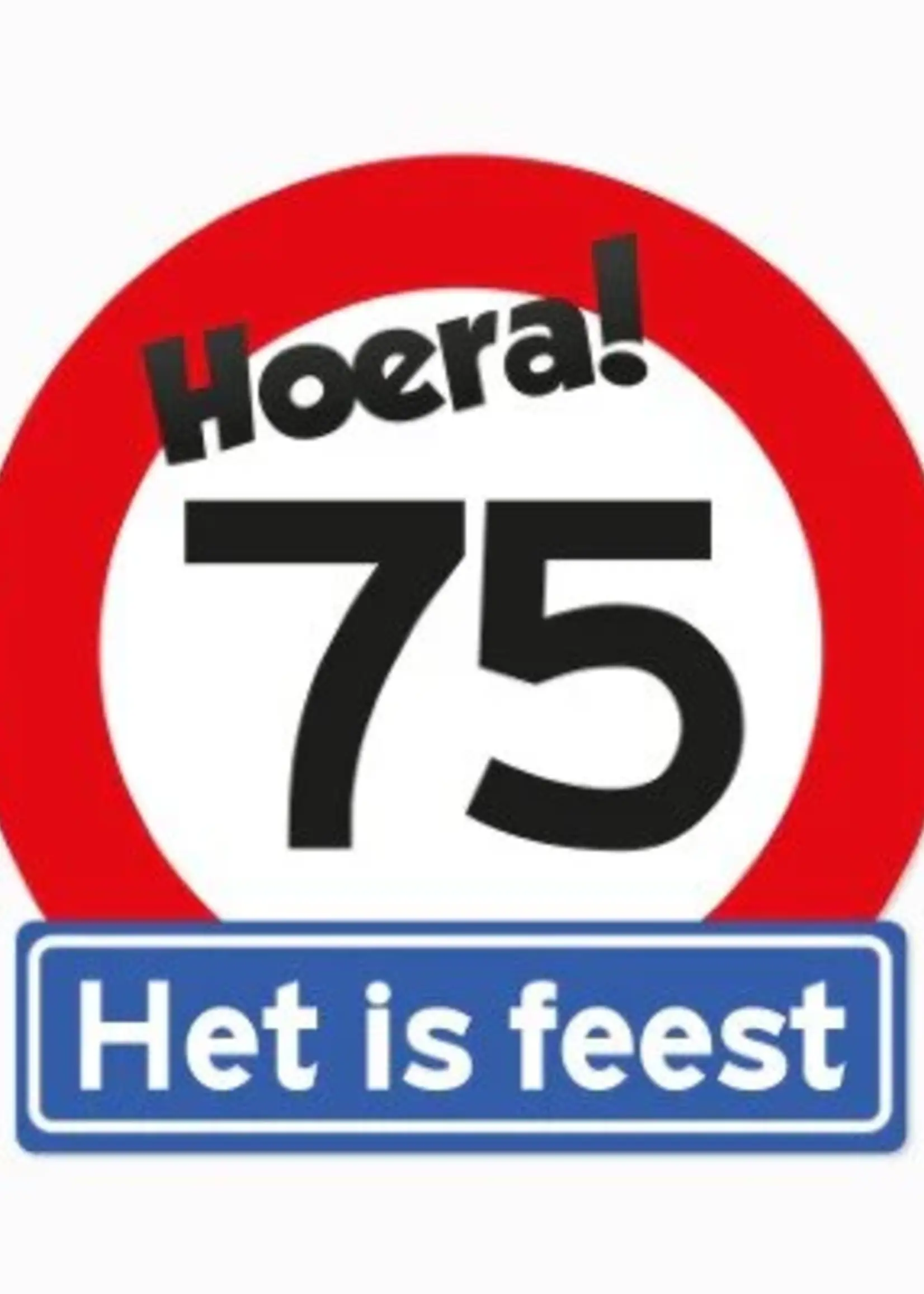 Party Planet Huldeschild 75 jaar