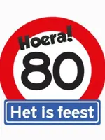 Party Planet Huldeschild 80 jaar