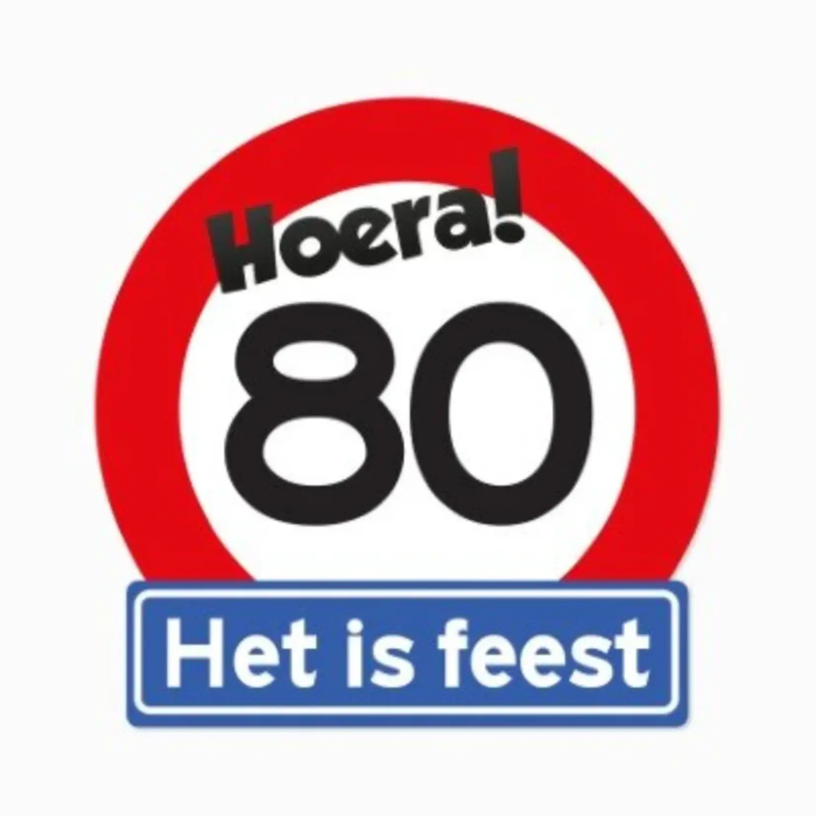 Party Planet Huldeschild 80 jaar