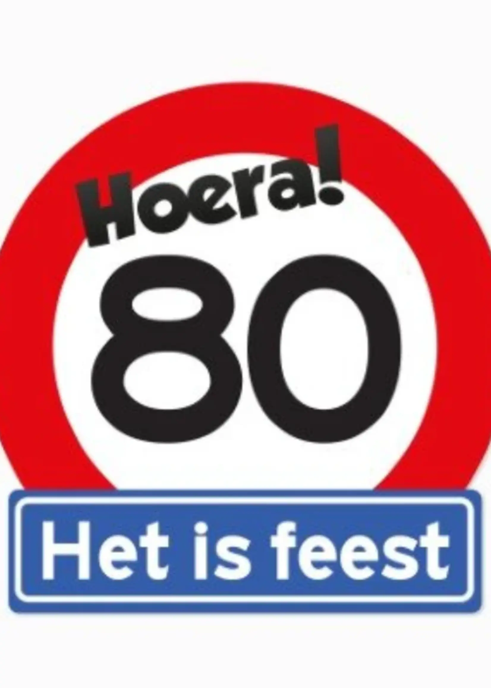 Party Planet Huldeschild 80 jaar