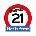 Party Planet Huldeschild 21 jaar