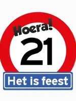 Party Planet Huldeschild 21 jaar
