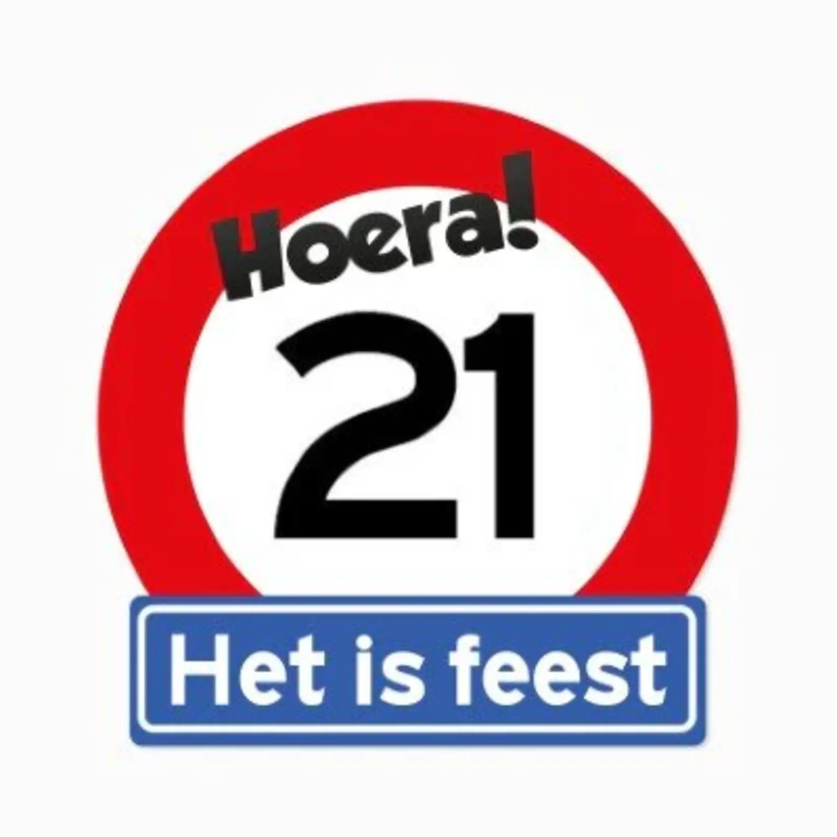 Party Planet Huldeschild 21 jaar