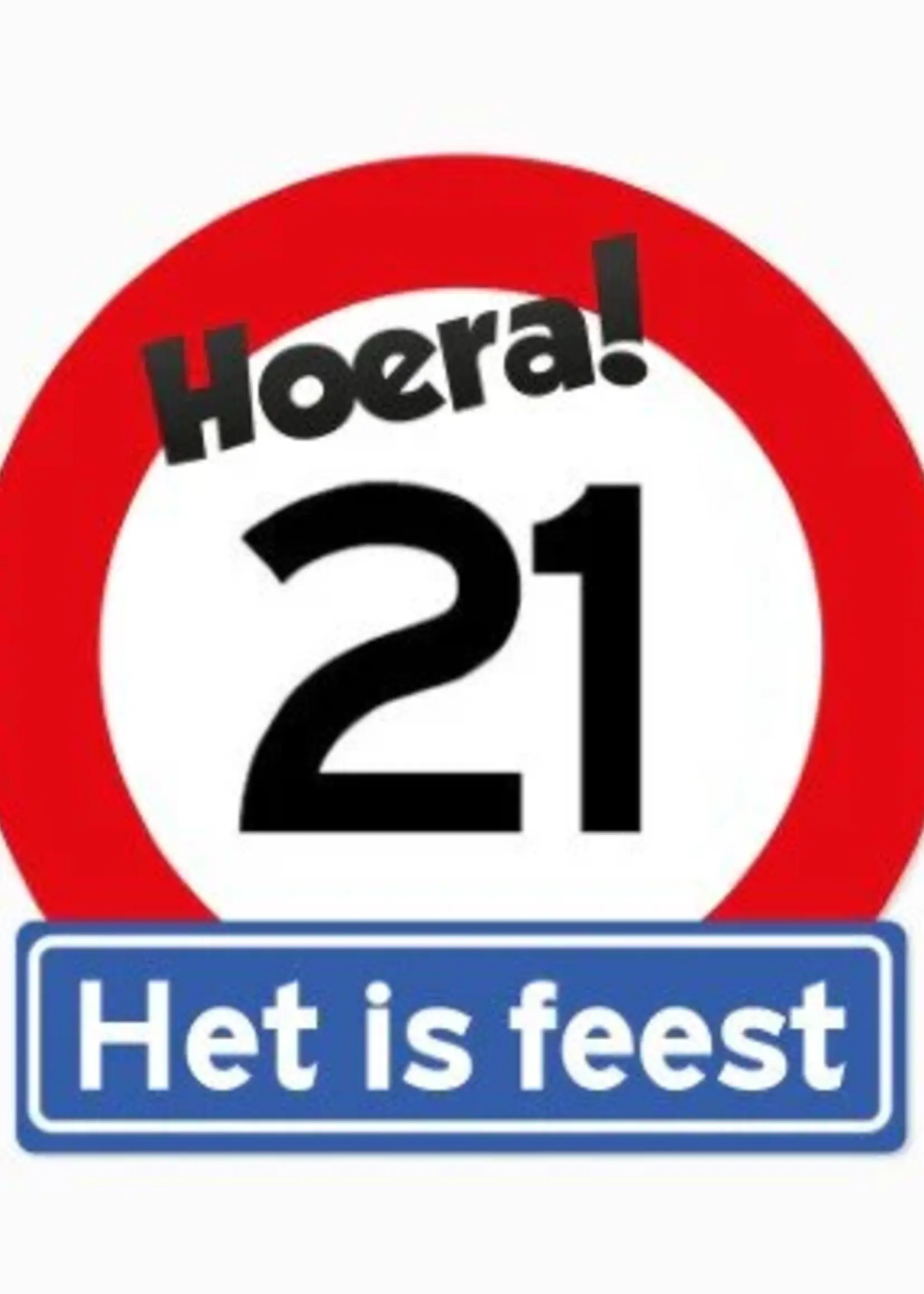 Party Planet Huldeschild 21 jaar