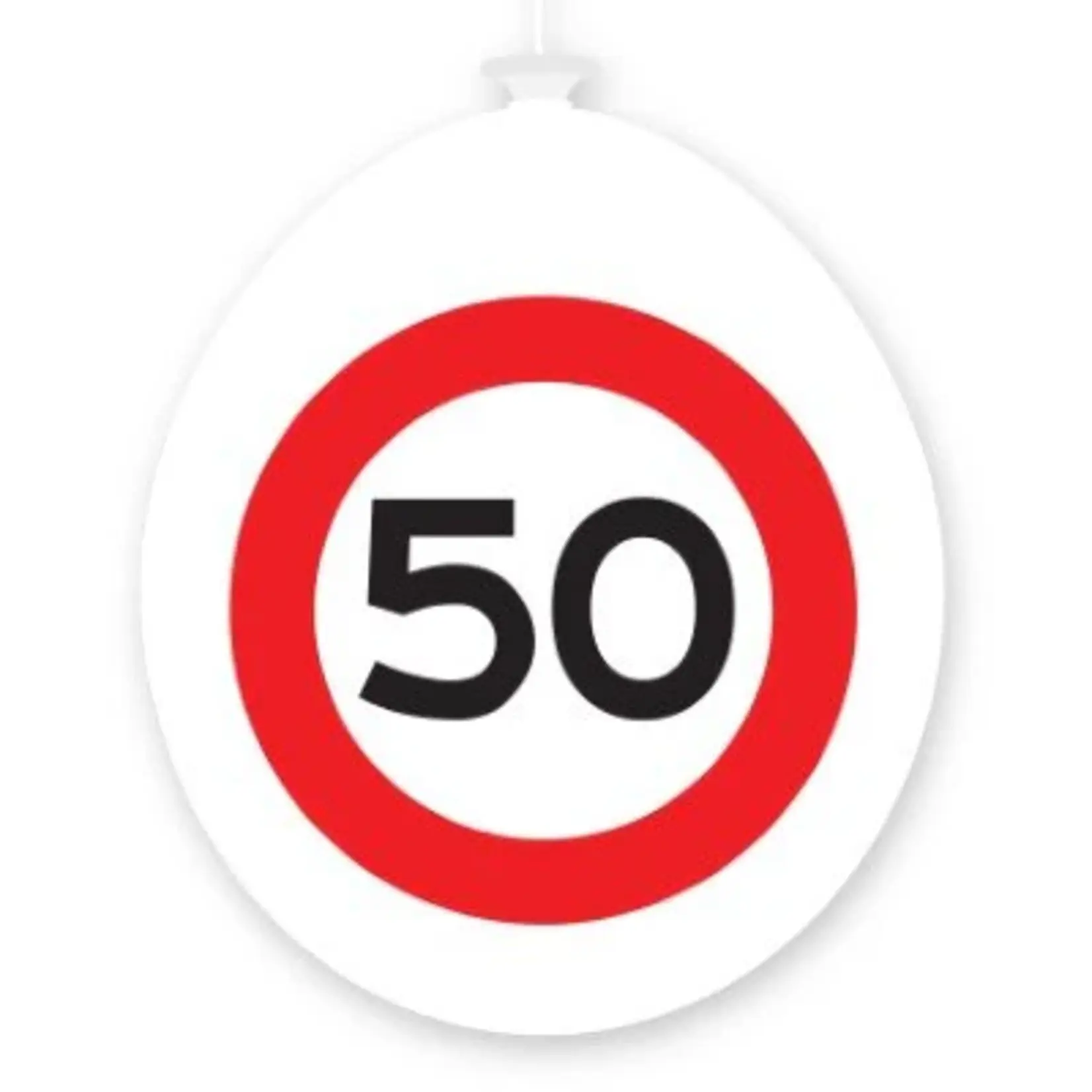 Party Planet Ballonnen 50 jaar rood/wit 10 stuks