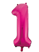 Party Planet Folieballon 34″ no. 1 satin hotpink