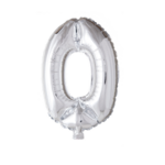 Party Planet Folieballon 34" nr. 0 zilver