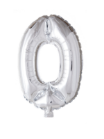 Party Planet Folieballon 34" nr. 0 zilver