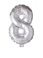 Party Planet Folieballon  34" nr. 8 zilver