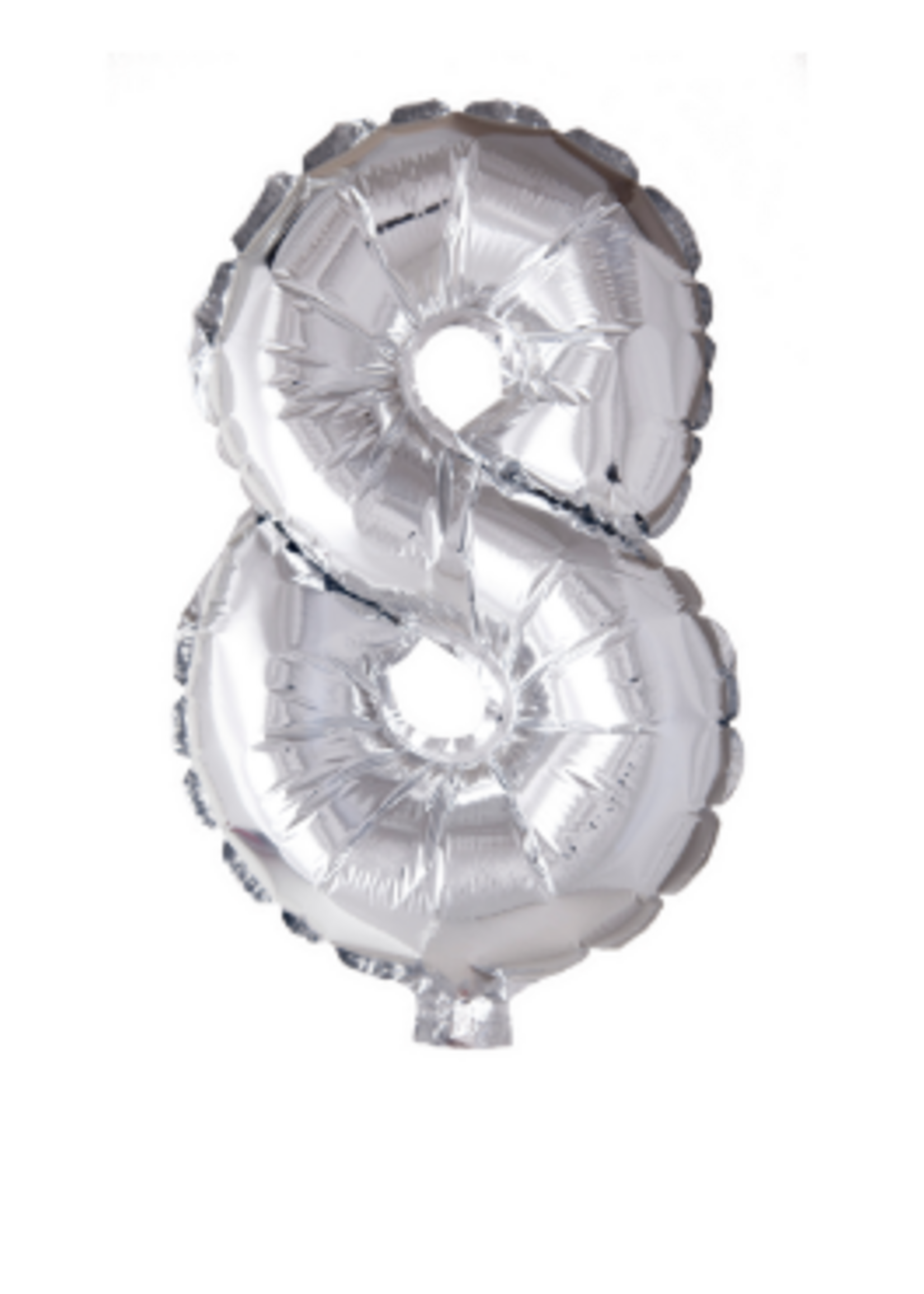 Party Planet Folieballon 34" nr. 8 zilver