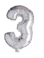 Party Planet Folieballon 34" nr. 3 zilver