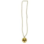 Party Planet Ketting kralen discobal goud