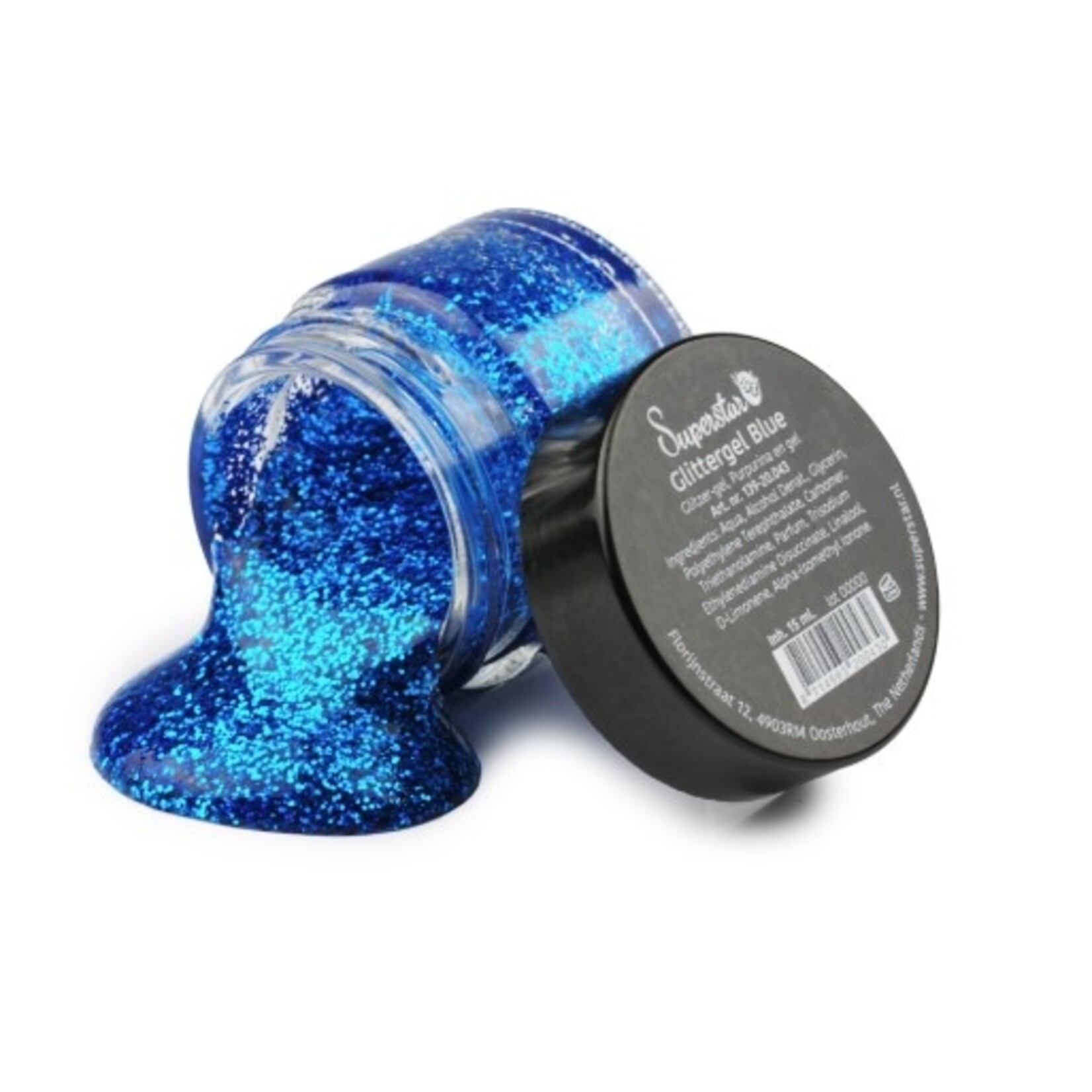 Party Planet Gel superstar glitterblauw (huid & haar) 15 ml