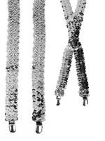 Party Planet Bretel zilver pailletten