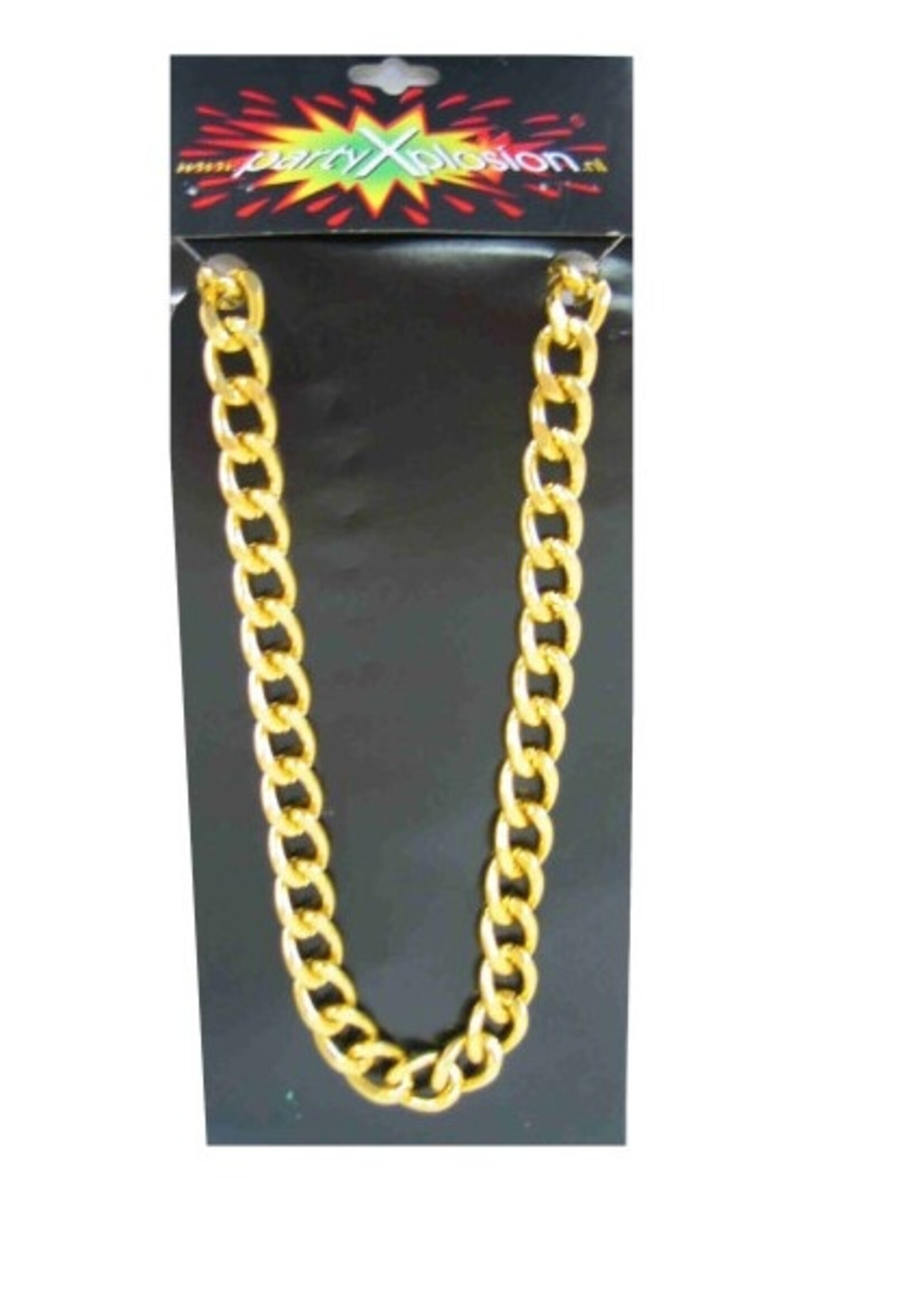 Party Planet Pooier ketting goud grof model