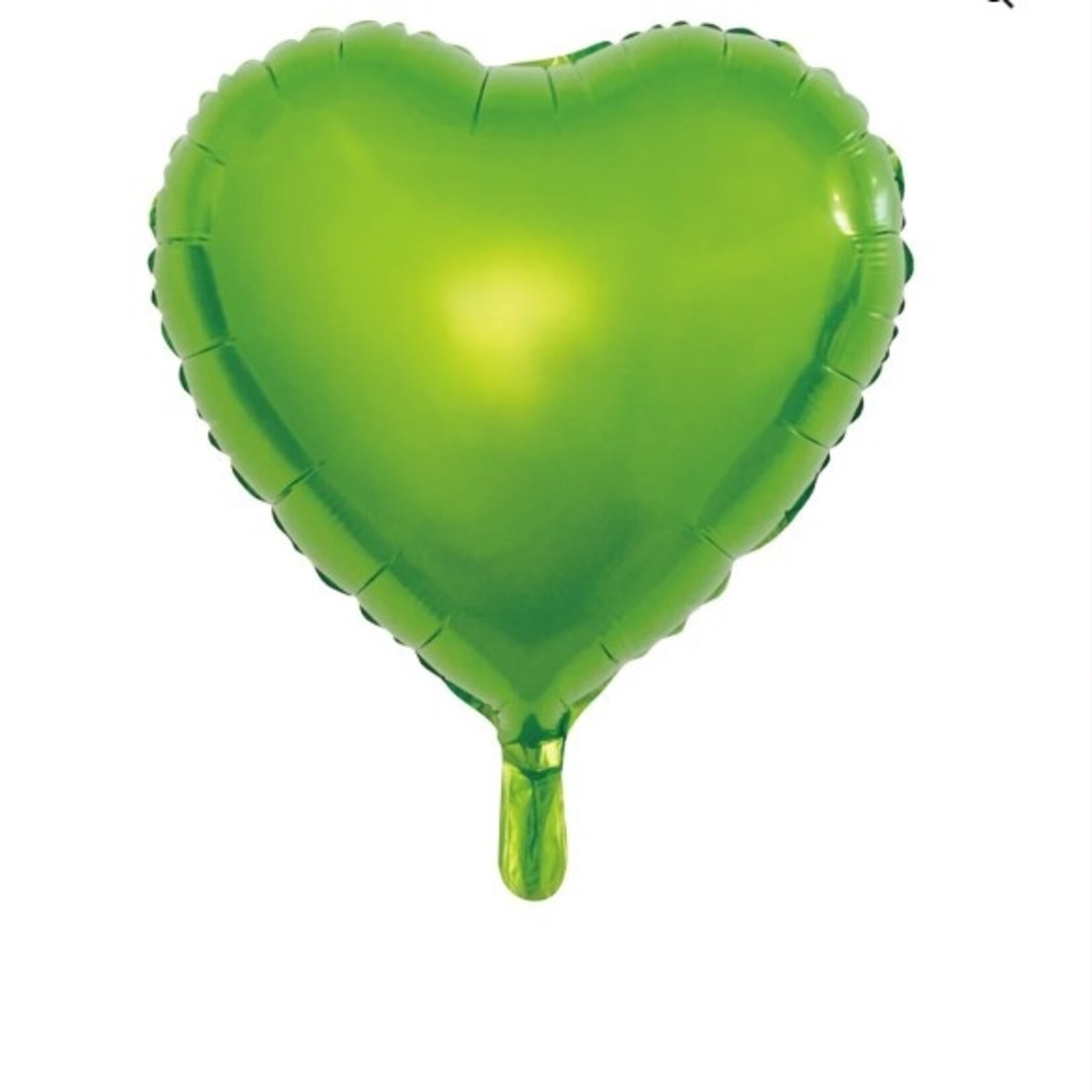 Party Planet Folieballon hartvorm 18" lichtgroen
