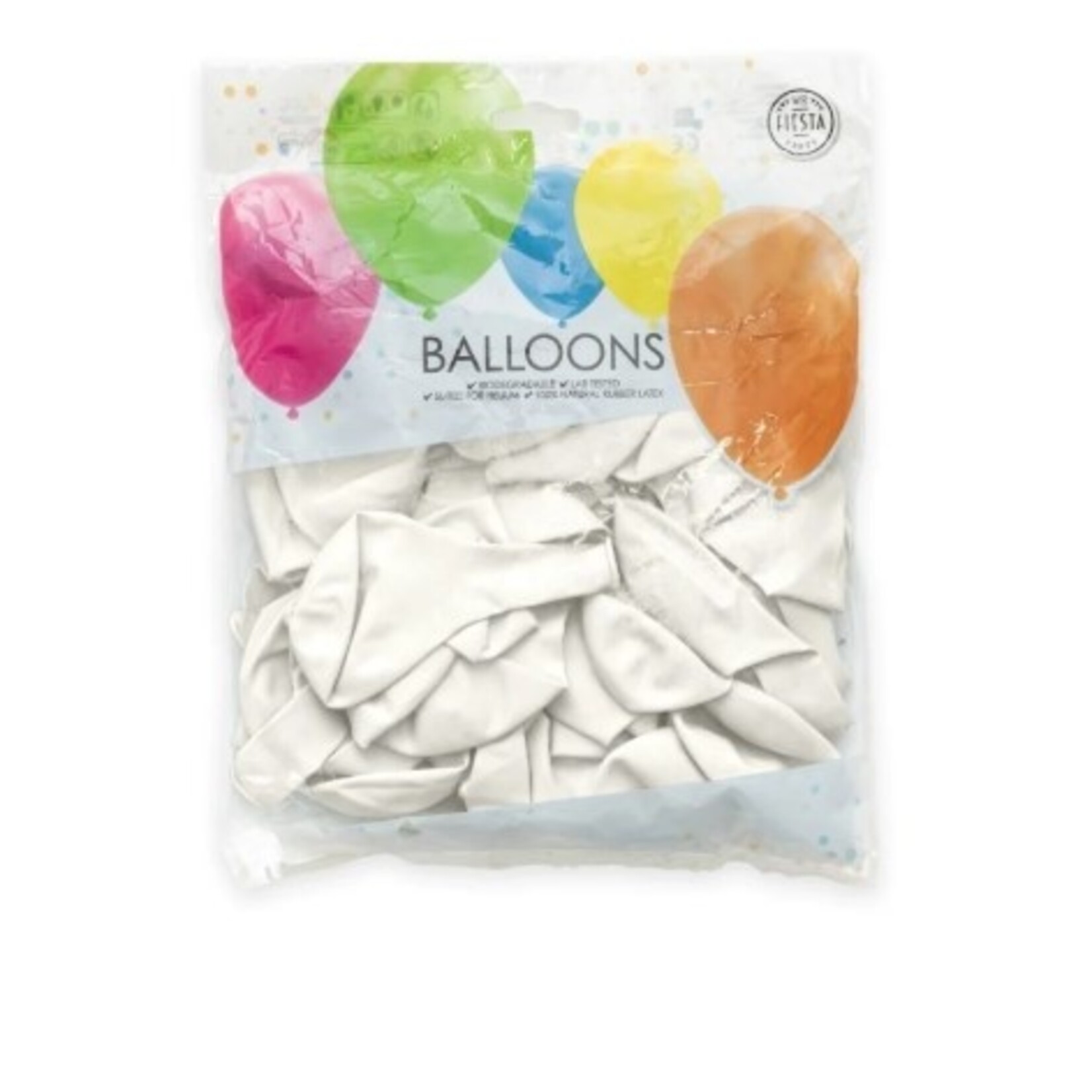 Party Planet 50 ballonnen 12″ parelwit