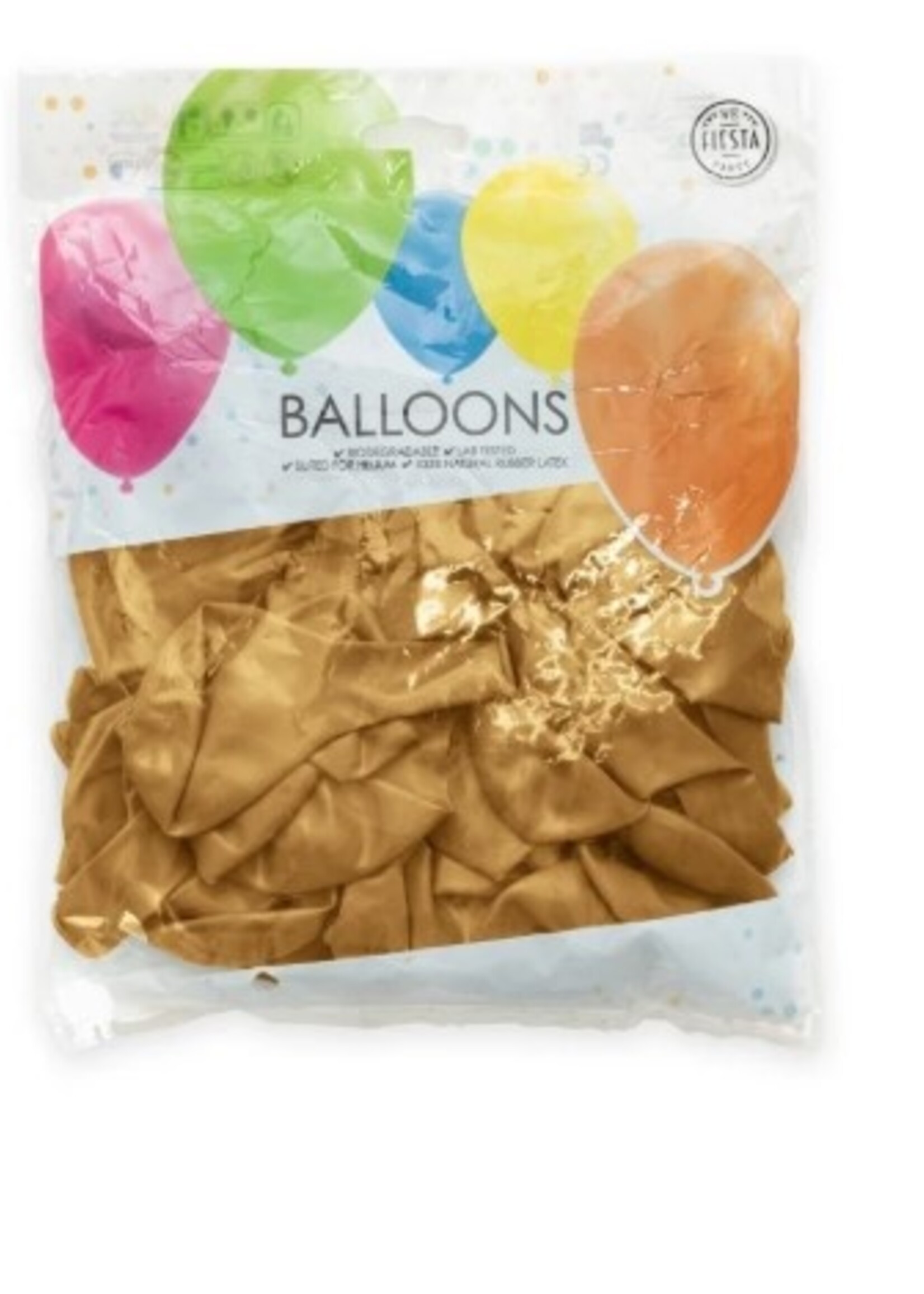 Party Planet 50 ballonnen 12″ goud metallic