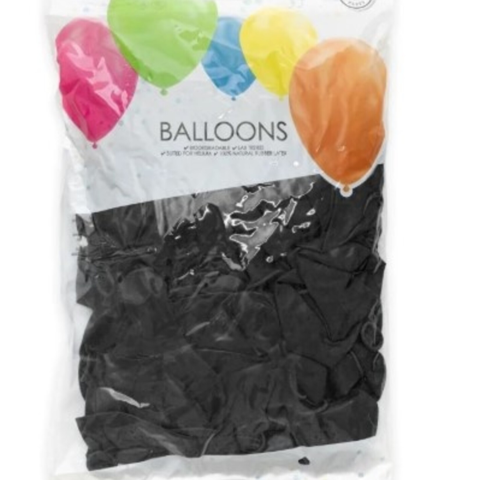 Party Planet 50 ballonnen 12″ zwart