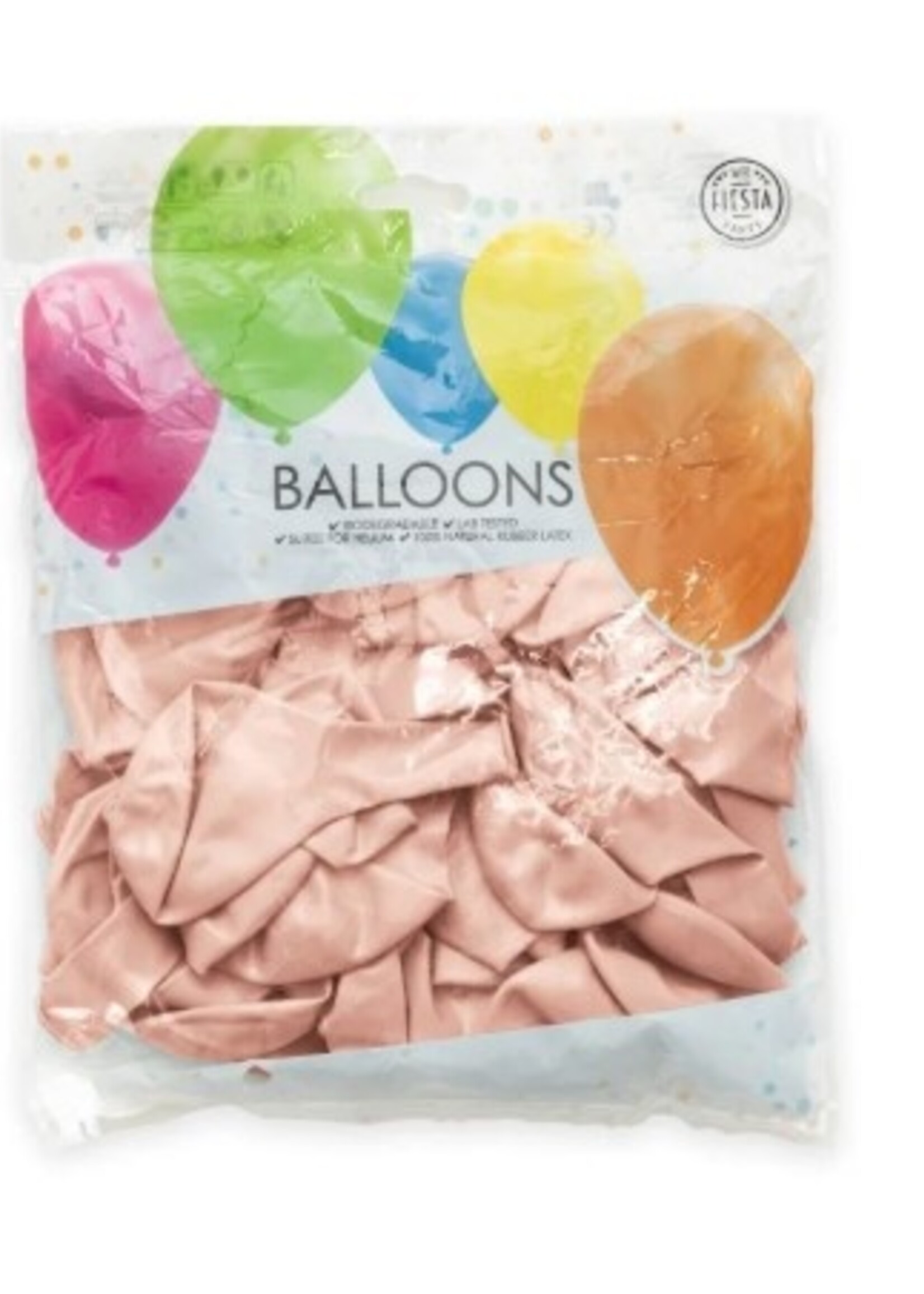 Party Planet 50 Ballonnen 12″ parel roségoud