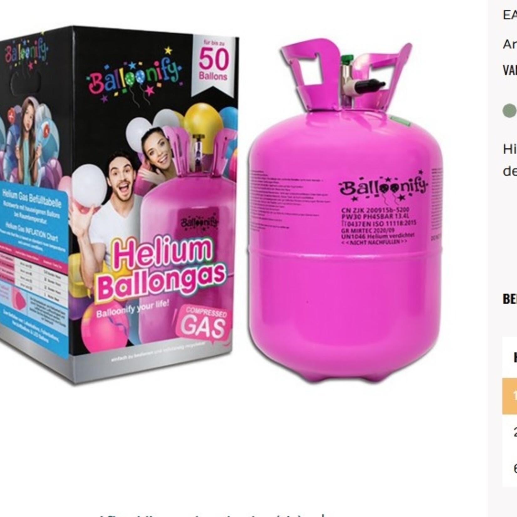 Party Planet 50LB Heliumcilinder