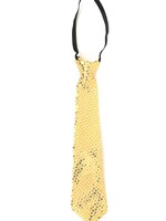 Party Planet Paillettenstropdas goud