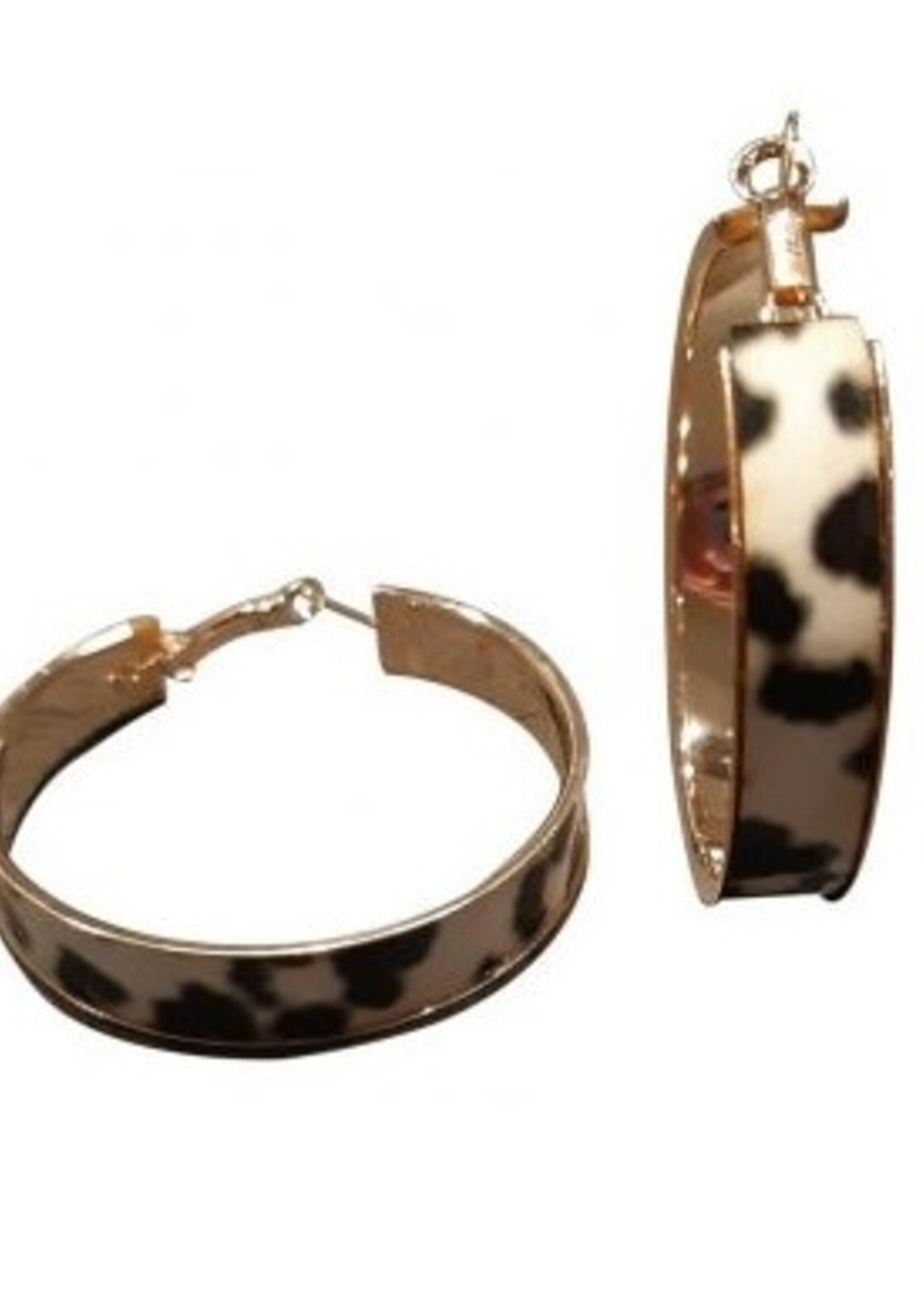 Party Planet Oorbellen zwart/wit gevlekt