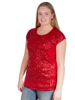 Party Planet Rood pailletten topje