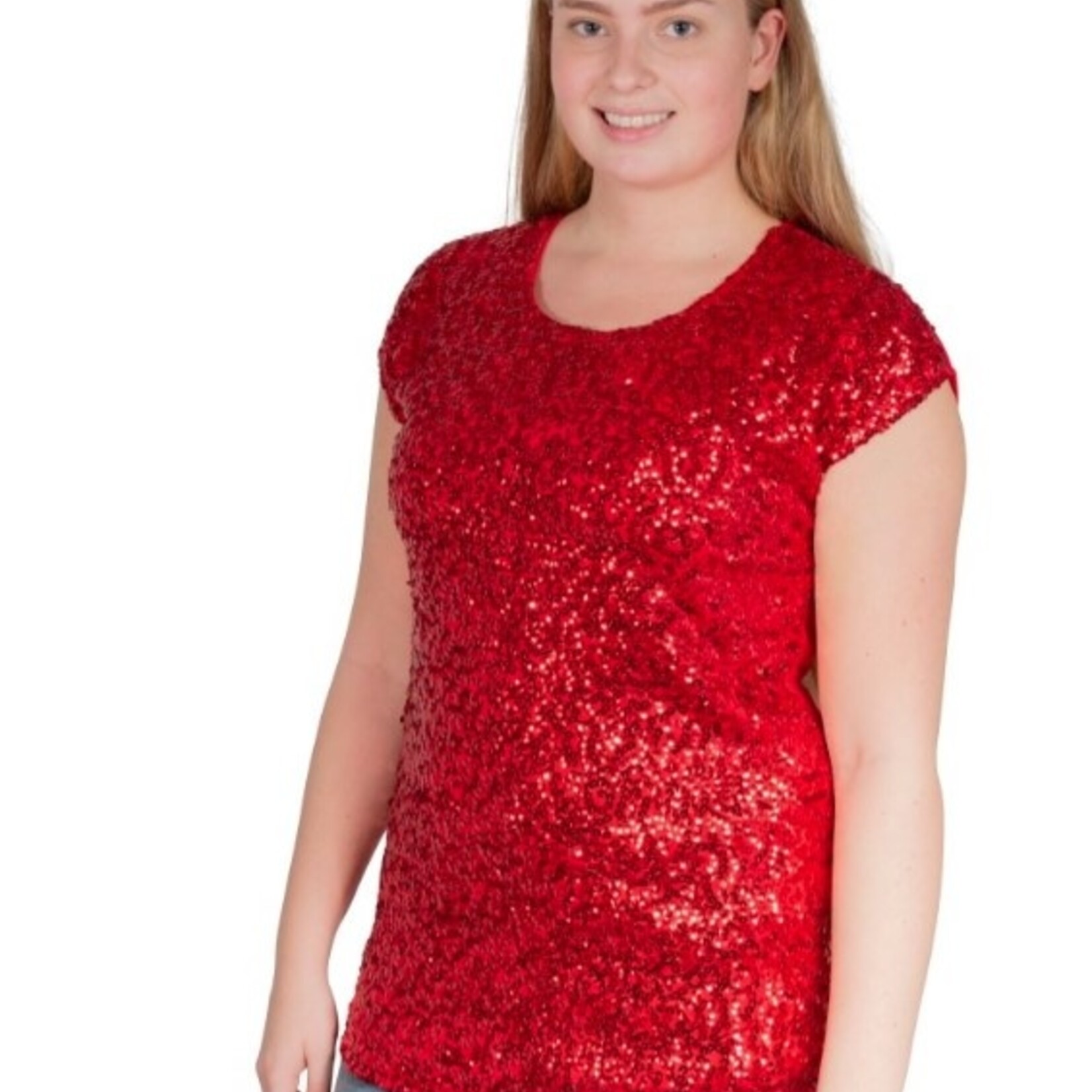 Party Planet Rood pailletten topje