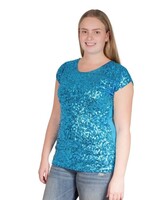 Party Planet Turquoise pailletten topje